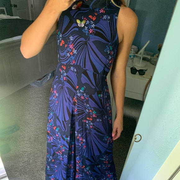 Anthropologie Pants - Anthropologie Wide Leg Jumpsuit Garden Butterfly Flowers